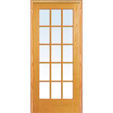 Stain glass pocket or french interior doors 36 x 80 1 pr. 36 In X 80 In Right Hand Unfinished Pine Glass 15 Lite Clear True Divided Single Prehung Interior Door Buy Interior Design Front Solid Wood Door Fashion Flush Panel Solid Wood Door Luxury Swing