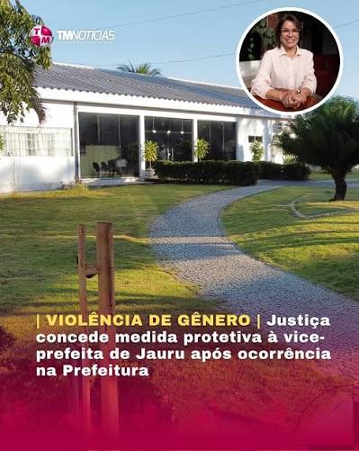 A Justi&ccedil;a de Mato Grosso concedeu medida protetiva de urg&ecirc;ncia em favor da vice-prefeita de Jauru, Enercia Monteiro ap&oacute;s uma ocorr&ecirc;ncia envolvendo um servidor municipal om as iniciais B.G.M. dentro da Prefeitura.