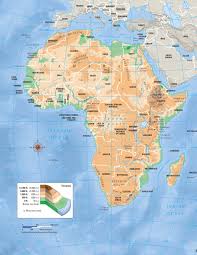 It highlights the mountain ranges, valleys and plains. Elevation Map Of Africa Full Size Gifex