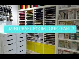One side of the table has storage underneath, while the other side has room for a pair of stools. What S In My Ikea Alex Storage Mini Craft Room Tour Youtube