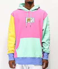 ripndip x teddy fresh 2 0 colorblock hoodie