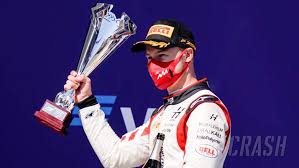 Mazepin crossed the line in saturday's race on the podium in third, but he was demoted to ninth place after forcing both yuki tsunoda and felipe drugovich off the track as they attempted to overtake. Nikita Mazepin Signs Multi Year F1 Deal To Race For Haas Dailygp