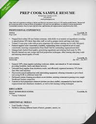 line cook resume samples resume format