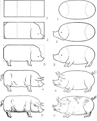 Comment dessiner des cochons facilement, étape par étape | Jeux de réflexion