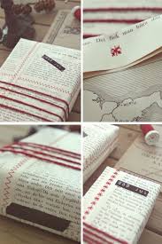 Stitched Book Page Wrapping Paper This I D Beautiful Gava Presentinslagning Julklappar