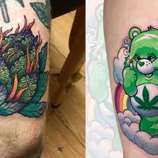 These tattoos can be drawn with playing cards surrounded by flames, aces and eights representing the dead man's hand, or a heart surrounded by dice and the words not to gamble with love. Enjoy These Cannabis Tattoos While Celebrating 4 20 Tattoo Ideas Artists And Models