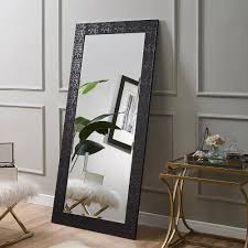 Product title full length leaner mirror with classic frame by sand. Mosaic Style Floor Mirror Black 65 5 X 31 5 By Naomi Home Walmart Com In 2021 Full Length Floor Mirror Floor Mirror Elegant Mirrors