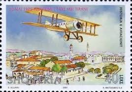 colnect 2337 596 inauguration of air travel to tirana 30 may 1925 jpg stamp aviation history albania