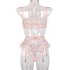 Compre Soutien Sexy De Renda Feminina E Cuecas Set Bright Stars Girl Heart Underwear Suit Contrast Sequin Mesh Garter Lingerie Erotica Barato Frete Gratis Avaliacoes Reais Com Fotos Joom