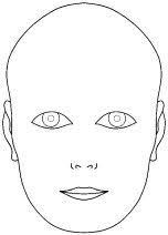Click Here For Printable Pdf Of Blank Face Template Makeup Design Face Painting Designs Face Outline Face Template