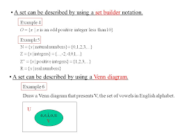 C = {a, e, i, o, u} then c = {x|x is the vowels in english alphabet} 4. 1 4 Sets Definition 1 A Set Is A Group Of Objects The Objects In A Set Are Called The Elements Or Members Of The Set Example 2 The Set Of Positive Ppt Download