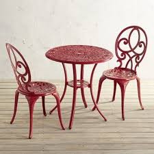 Whether Dining Al Fresco Enjoying Tea For Two Or Doing Some Mother Daughter Bonding Our Three Piece Red B Patio Dining Set Outdoor Furniture Sale Patio Decor