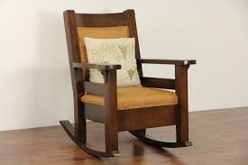 Arts Crafts Mission Oak 1905 Antique Rocker Craftsman Rocking Chair Craftsman Rocking Chairs Mission Style Furniture Rocking Chair