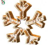 Outdoor Festival Christmas Commercial Decorations Large 3D Snowflake Motif Lights