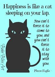 Happiness Is Like A Cat Sleeping On Your Lap Cat Quote Etsy Cat Quotes Cat Sleeping Like A Cat