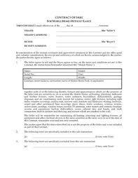 Usa Mobile Home Sale Contract Sale House Mobile Home Contract