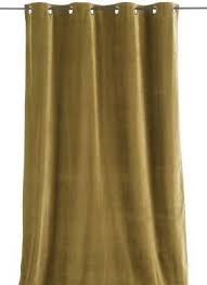 Rideau Occultant En Velours De Coton Vert Olive Doubla C Taffetas Lyric Rideaux Rideaux Velour Rideau Vert
