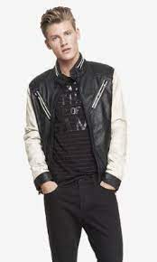Minus The Leather Varsity Jacket From Express Leather Varsity Jackets Jackets Mens Outfits