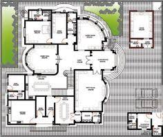 مخطط الفيلا رقم التصميم B6 من مبادرة بيتى 850 متر مربع 6 غرف نوم House Design Design Floor Plans
