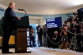 Using a teleprompter is similar to using cue cards. Trump S Teleprompter Temperament Isn T The Message What Comes Next Is