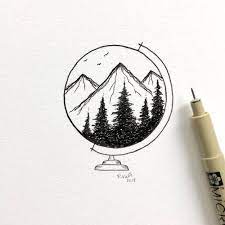 See more ideas about drawings, cool drawings, art drawings. Pin By Gaggle Chrome On Feutre Art Drawings Sketches Simple Nature Drawing Cool Art Drawings
