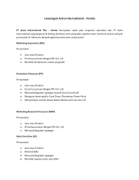 Maybe you would like to learn more about one of these? 5 Contoh Surat Lamaran Kerja Pt Astra Surat Kalimat Pembuka Pemasaran