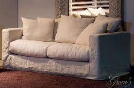 Hussensofa Luxemburg Hier In 100 Leinen Stoff In Verschiedenen Grossen Und Vielen Weiteren Stoffen Lieferbar Haus Deko Schlafsofa Sofa