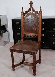 Pair Of 19th Century Gothic Revival Side Chairs 1stdibs Com Gothic Furniture Chair Gothic Chair