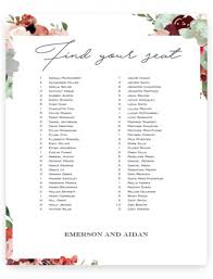 Wedding Seating Chart Minted