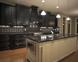 kitchen cabinets painted black