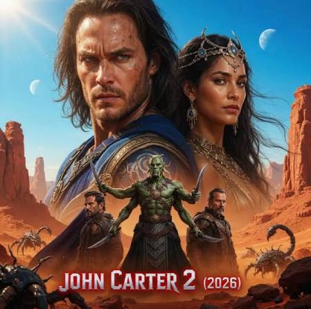 🎬**JOHN CARTER 2(2026)** 💥**ON BARSOOM, LEGENDS ARE FORGED THROUGH WAR.** Taylor Kitsch returns to the breathtaking world of Barsoom in an epic new sci-fi fantasy adventure where ancient prophecies, collapsing kingdoms, and