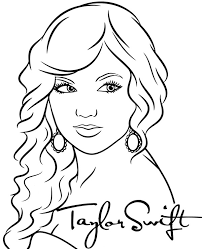 Color the amazing taylor swift with these very detailed color. Taylor Swift Printable Coloring Page Pop Stars