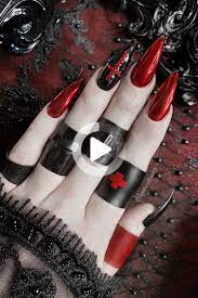 Best Halloween Nail Ideas In 2019 Gothic Nails Stiletto Nails Designs Goth Nails