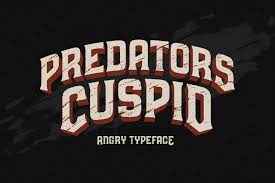 A unique collection of free fonts to download, the best and new serif, sans serif, script typefaces. Predators Cuspid Font In Fonts On Yellow Images Creative Store