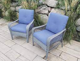 backyard creations portage peak deep seating patio chair set 2 pack at menards in 2021 new patio ideas patio chairs outdoor chairs