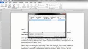 Mail Merge In Microsoft Word 2010 For Beginners Youtube