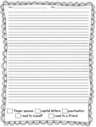 Primary Writing Paper With Rubric Self Check Freebie Primary Writing Primary Writing Paper Editing Writing