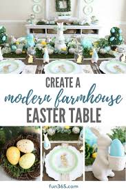 Create A Beautiful Modern Farmhouse Easter Table With These Creative Ideas Shop This Look And Get Diy Idea Easter Tablescapes Easter Table Rustic Easter Decor