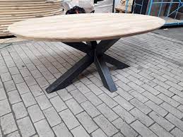 ovale massief eiken eettafel van 200 220 240 260 en 280cm aanbieding salontafel kwaliteitsmeubelen met altijd 4 ovale eettafels eettafel tafel oud maken