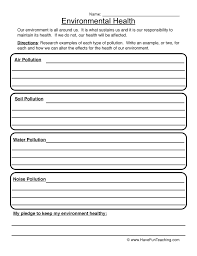 There are different measuring worksheets with problems appropriate for kindergarten, first grade, second grade or third grade math students. Environmental Health Worksheet Have Fun Teaching