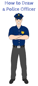 2.draw the outline of this hat. How To Draw A Police Officer Easy How To Draw Easy
