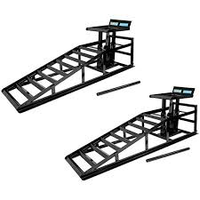 Trutzholm Hydraulischer Auffahrbock Auffahrrampe Pkw Kfz Verladerampen Wagenheber Hohenverstellbar 2 Stuck Autos Kfz Rampen