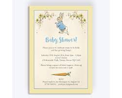 Babies are expensive, but your baby shower doesn't have to be. Peter Rabbit Baby Shower Invitation From 0 80 Each