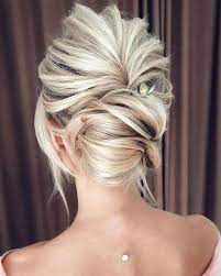 Bridal Hairstyles Ideas And Inspiration Blonde Bride Hairstyles Bride Updo Romantic Bridal Updo Medium Length Hair Styles Hair Styles Long Hair Styles