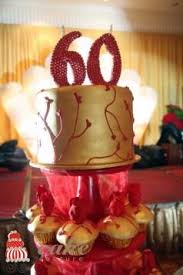 Simple 60th Birthday Cake Ideas For Mom Red Gold Cupcakes For 60th Birthday 60th Birthday Cakes 60th Birthday Cake For Mom 60th Birthday