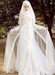 Baju Pengantin Muslim Putih 1 Gaun Pengantin Muslim Pengantin Muslim Gaun Pengantin