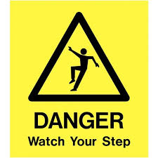 Black And Yellow Traffic Sign Meaning Danger Watch Your Step Janitorial A Board Safety Signs Signs Hazard Sign Janitorial