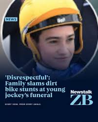 The grandmother of the young jockey killed in a dirt bike crash has blasted  a “disrespectful” group who did wheelies