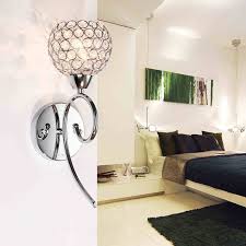 Bejeweled in crystals over gleaming chrome, this light fixture is a powder room light that glitters with the unmistakable radiance. Modern Simple Crystal Lamp Bedroom Living Room Bathroom Hallway Wall Lamp Creative Lighting Buy At The Price Of 49 50 In Aliexpress Com Imall Com