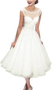 Our collection of 20 short wedding dresses & gowns from around the globe will inspire you to find the perfect design for your special day! Women S Elegant Sheer Vintage Short Lace Wedding Dress For Bride At Amazon Women S Clothing Store